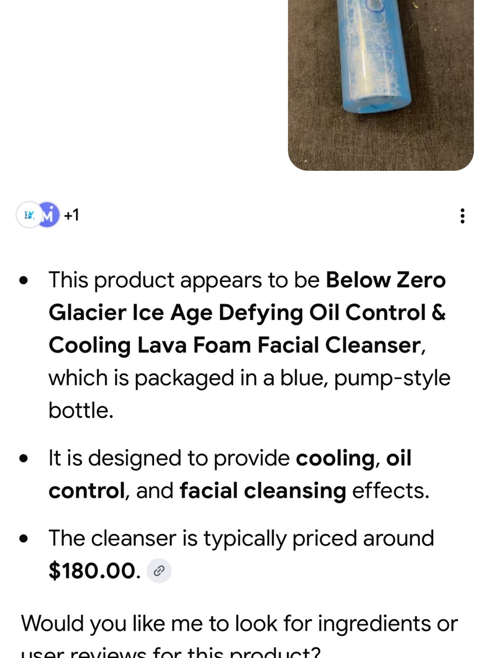 Glacier Ice Age Defying Oil Control Cooling Foam Facial Cleanser - Blue